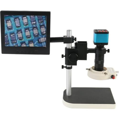 21MP 1080P Industry Video Digital HDMI USB Microscope Camera 100XC-Mount Lens For Phone PCB Chip Repair Recorder