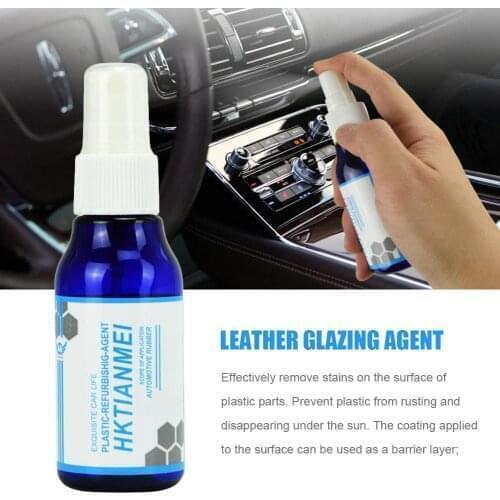 60ml Car Interior Cleaning Agent Plastic Renovation Agent Liquid Glass Cleaner Leather Instrument Panel Waterfree Cleaning Agent