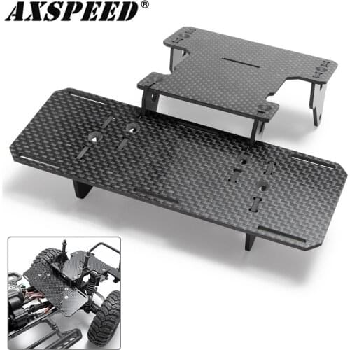 AXSPEED RC Car Battery Front Mounted Modification Panel Carbon Fiber Battery Mounting Plate for 1/10 Axial SCX10 II 90046 90047