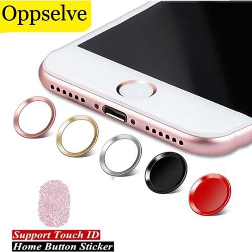 Oppselve Colorful Home Button Sticker Aluminum Round Touch ID For iPhone 8 7 6 6s Plus 5 5s With Finger Identification Function
