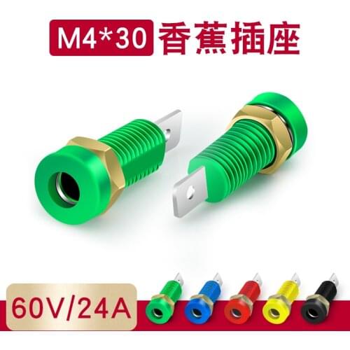4mm Banana Socket / 8mm Perforated Panel Socket / Pure Copper Terminal Post Banana Plug Female Hole