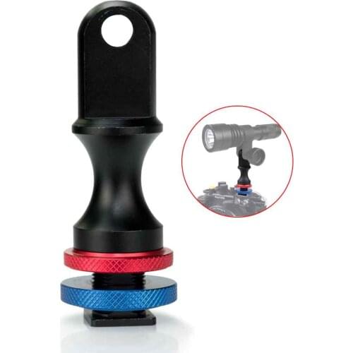 Hot/Cold Shoe YS Mount Arm Adapter 360° Turnable for Diving Underwater Camera Waterproof Housings Case Video/Flash/Strobe