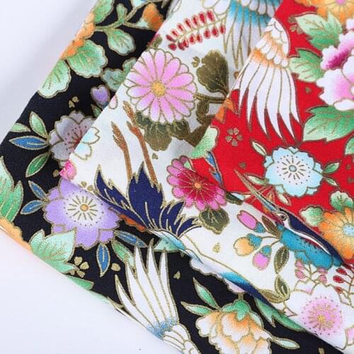 50x145cm Floral Pattern Cotton Fabric Material DIY Handmade Patchwork Sewing Clothing Dress Accessories Supplies