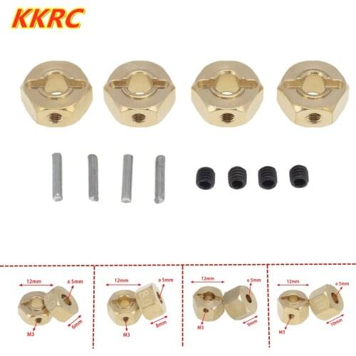 Brass Coupling Wheel Hex Hub Adapter 6mm 8mm 9mm 10mm Thickness 12mm Widen For RC Car SCX10 CC01 WRAITH 90027 90034 GEN 8