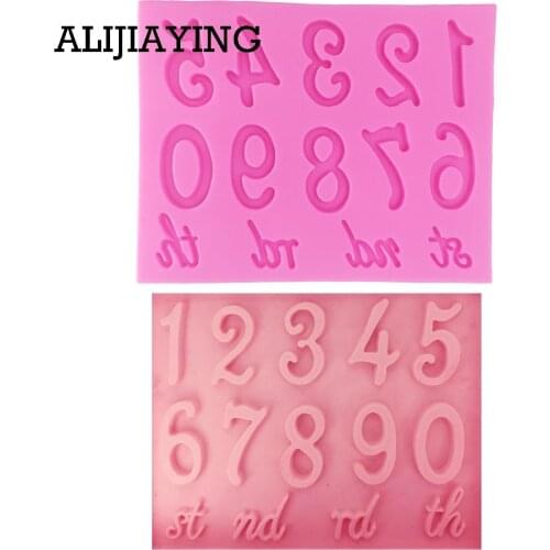 M1379 Number letter mould DIY Cake Silicone Fondant Mold Cake Decorating tools Chocolate Sugar Craft Resin Clay Mold
