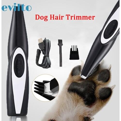 Dog Foot Clippers Professional Pet Hair Trimmer Dog Growing Clipper USB Rechargeable Low Noise Ear Eyes Hair Cutter Shaver Blade