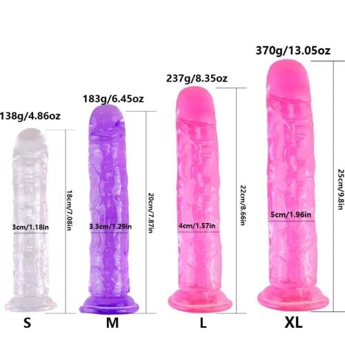 Soft Jelly Dildo Anal Butt Plug Realistic Dick Strong Suction Cup Adult Toys G-spot Orgasm Big Penis Sex Toys For Woman/men