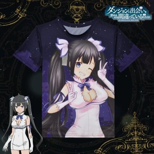 New Arrival Hestia Cosplay Costume from Is It Wrong to Try to Pick Up Girls in a Dungeon 3D Sexy T shirt Cosplay Tops Tees