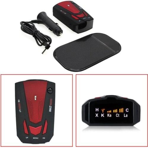 New 360 Degree Warning LED Display Auto 16 Band GPS Detector K For Car Voice V7 X Car Speed Ku Radar Ka Alert NK VG-2 Q2H9