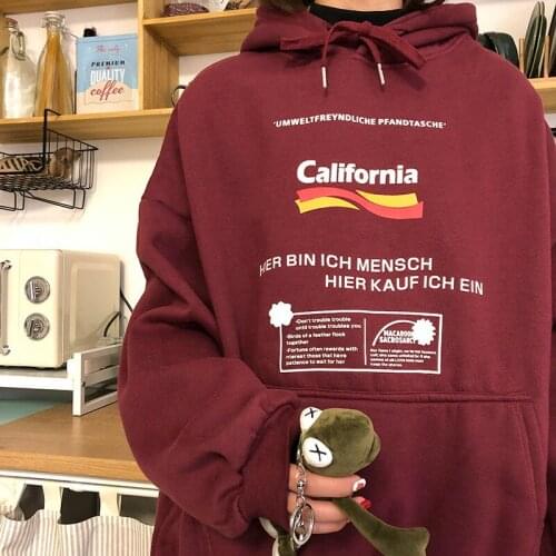 Autumn and winter womens flannel thickened loose Korean Slouchy Hoodie trend