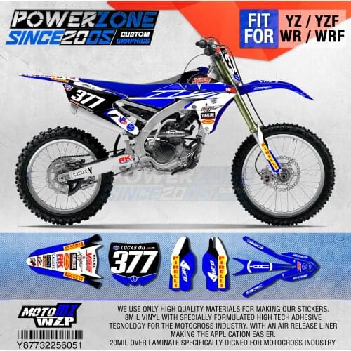 PowerZone Customized Team Graphics Backgrounds Decals 3M Custom Stickers For YAMAHA YZF250FX 14-18 YFZ 19 YZF450 14-17 18-19 051