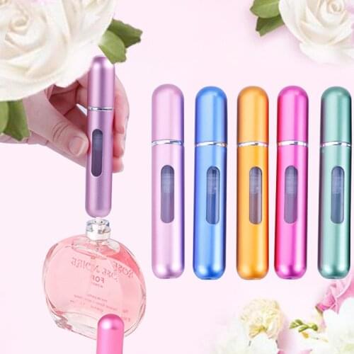 Wonderlife 5ml Portable Mini Refillable Perfume Bottle With Spray Scent Pump Empty Cosmetic Containers Spray Bottle For Travel