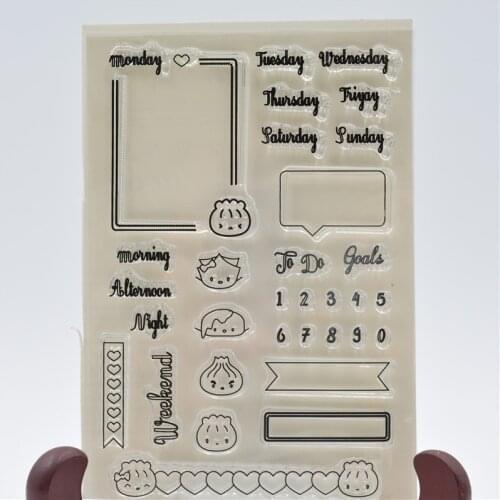 Plan/Calendar/Border Transparent Clear Silicone Stamp/Seal for DIY scrapbooking/photo album Decorative clear stamp sheets FXL011