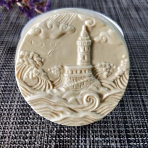 QT0150 PRZY Silicone Mold Soap Mould Ocean Sea Lighthouse Handmade Soap Making Molds Candle Silicone Mold Resin Clay Moulds