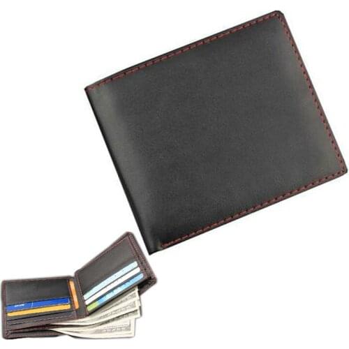 Wallet men luxury Small Vintage Wallet Brand High Quality PU Leather Black Men Wallets Short Thin Coin Purse Wallet Card Holder