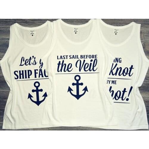 Custom Lets get the ship faced wedding Bride Bridesmaid t shirts Bachelorette bridal vests tanks tops gifts party favors