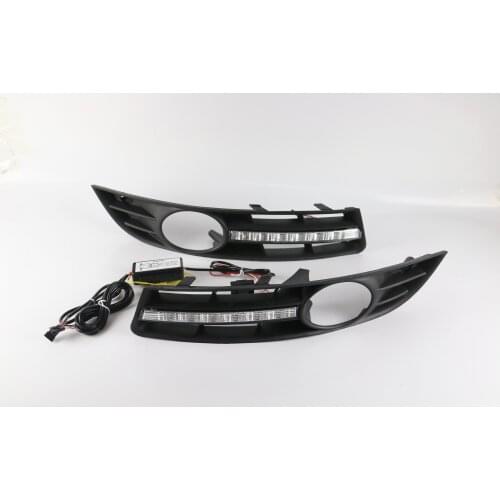 LED DRL Daytime Running Light for Volkswagen Magotan 07-11 VW tricolor streamer daily light Led daytime running lights