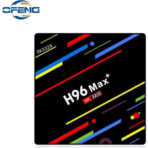 H96 MAX+ Plus Smart TV Box Rockchip RK3328 4GB 32GB 64GB USB3.0 H.265 4K PK T9 HK1 X96 MAX Plus Set Top Box 2.4G&5.8GHz Wifi