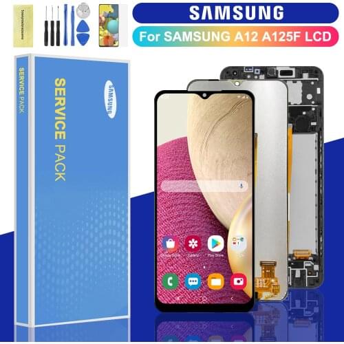 Original 6.5" Display For Samsung Galaxy A12 A125F A125F/DSN display LCD touch screen digitizer Assembly For Samsung A125 lcd
