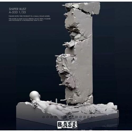 1/35 Resin model kits Platform scene DIY self-assembled A-533