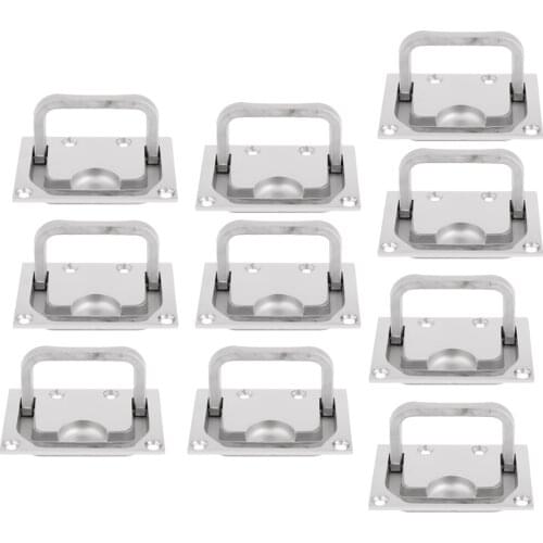10 Pcs. Stainless Steel Floor Lift Inlet Handle Hatch Handle Folding Handle Bottom Handle For Boat Yacht