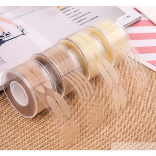 100Set/Lot 600Pcs/Set Double Eyelid Patch Roll Lace Mesh Round Breathable Skin Color Invisible Eyelid Tools HA2331
