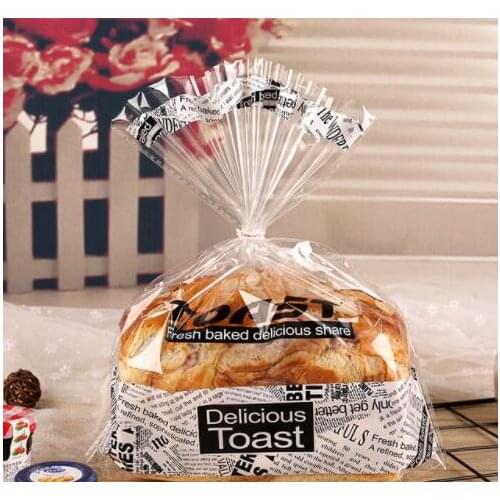 100pcs/lot Free shipping White Transparent Dot Cookie Packaging Toast bread bag Plastic Bags Biscuits Snack Bread Baking