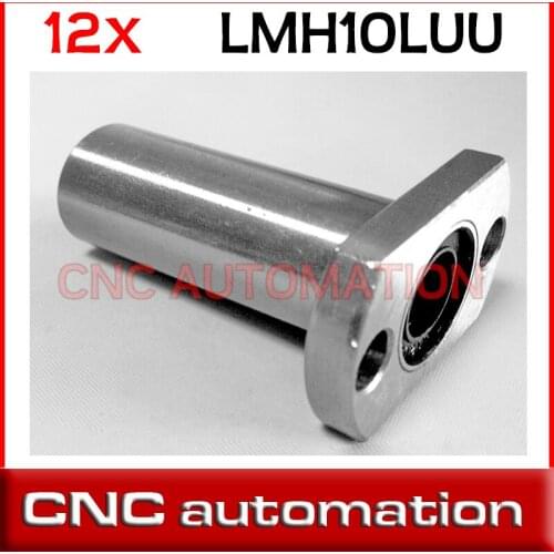 12pcs LMH10LUU LMT10LUU oval flange long linear ball bearing bush 10mm shaft rod