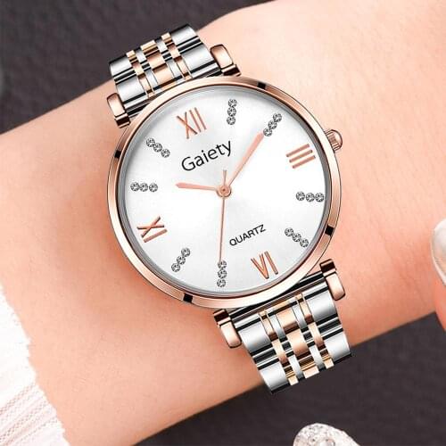 2020 New Hot Sale Luxury Alloy Steel Belt Inlaid Rhinestone Watch Ladies Personality Trend Quartz Clocks Watches Women Relogio