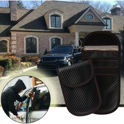 2021 Newest Hot 1pc Anti-theft Car Key Fob RFID Signal Blocker Faraday Signal Blocking Pouch Bag Key Wallets