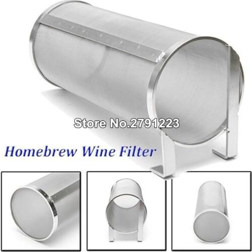 300 Micron Stainless Steel Homemade Brew Beer Hop Mesh Filter Strainer with Hook Beer Brewing Hop Mesh Filter Strainer