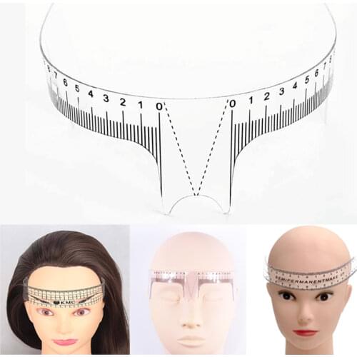 4 Styles Reusable Eyebrow Ruler Microblading Semi Permanent Eye Brow Tattoo Position Ruler Guide Makeup Stencil Measure Tools