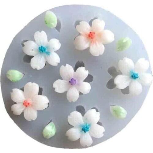 5 Floret Molding Liquid Silica Gel Mold Clay Drop Glue Gypsum Car Decoration 010223