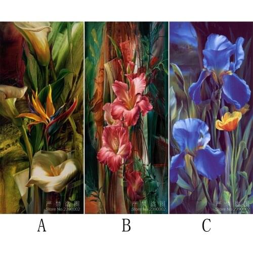 5D DIY Diamond Painting Flower Diamond Embroidery Cross Stitch Home Decoration Blue Carnation Needlework Full Diamond Mosaic