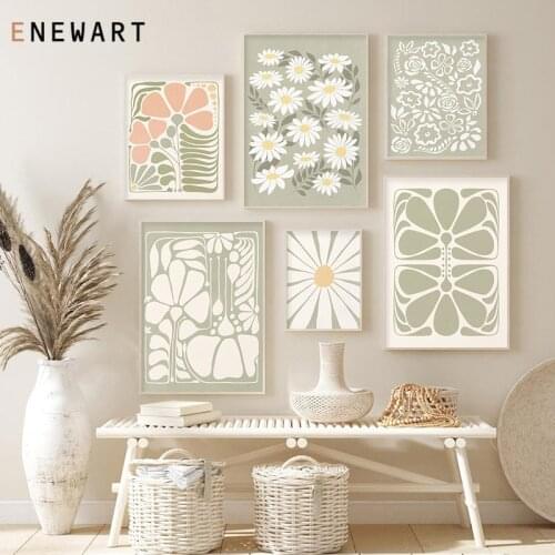 Abstract Flowers Color Block Canvas Painting Wall Art Modern Minimalism Posters and Prints for Living Room Home Decor Pictures