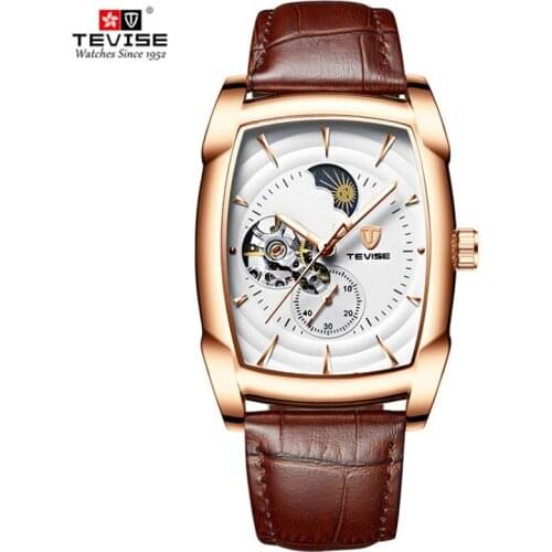 Automatic Mechanical Man Watch NEW Relogio Masculino Rose Gold Tourbillon Men Moon phase Watches Waterproof Sport Male Clock