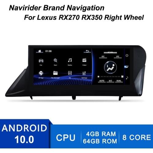 Car Android 10.0 Screen For Lexus RX450h 4wd 2013 Rx270 2012 RX450 RX350H Rx350 GPS Navi Stereo Radio Tape Recorder Head Unit