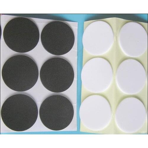 Free Shipping 500pcs/lot 1600T PE Foam White or black Color For Auto Round Double Sided Tape 15mm Diameter