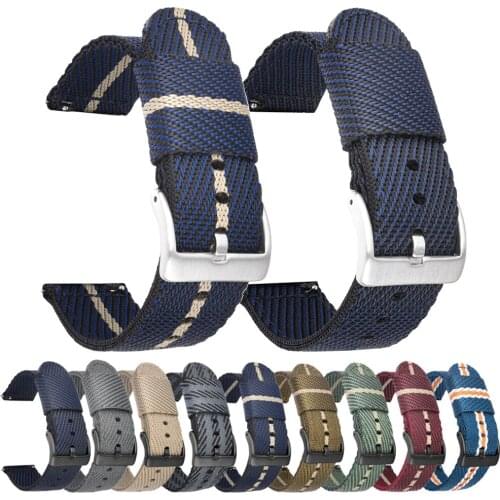 22mm Quick Released Woven Nylon Band For Fossil Gen 5E 44mm/Gen 5 LTE/Gen 5 Mens Carlyle/Garrett HR Replacement Strap Wristband