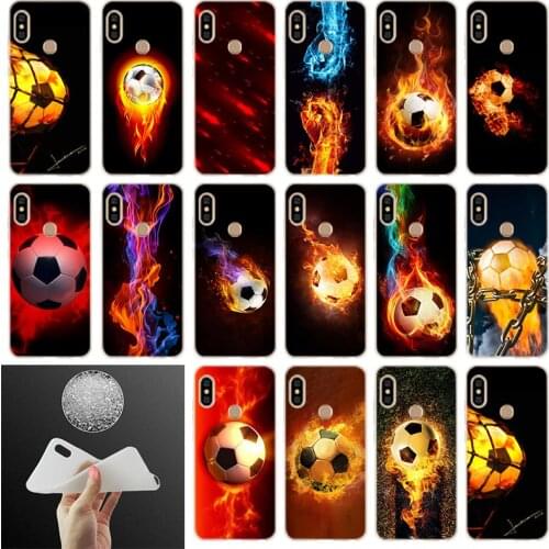 Fire Football Soccer Ball hot Coque Etui CasesSoft Case Cover For Xiaomi Redmi 9a 8a 7a 6a 5a 4a 4x 6pro 6a K20 Pro 9at Bag