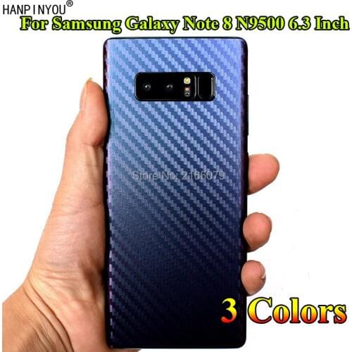 For Samsung Galaxy Note 8 Note8 N9500 6.3" 3D Gradient Carbon Fiber Rear Back Cover Decal Skin Phone Protective Sticker Film