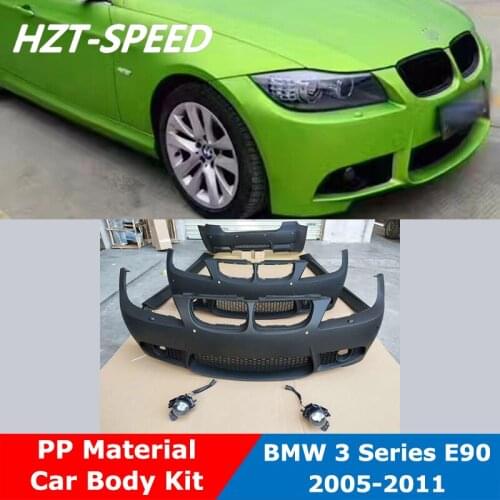 E90 PP Unpainted Car Body Kit Front Bumper Side Skirts Rear Bumper For BMW 3 Series 318i 320i 325i 335i 2005-2011