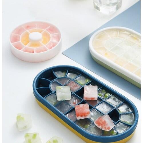 14/30 Grid Food Grade Silicone Ice Tray Ice Mold Home with Lid DIY Homemade Ice Cube Mold Square Ice Machine