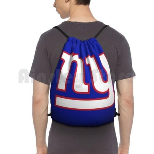 New York Giant American Football Backpack Drawstring Bag Riding Climbing Gym Bag Sports American Football Newyork Darkblue