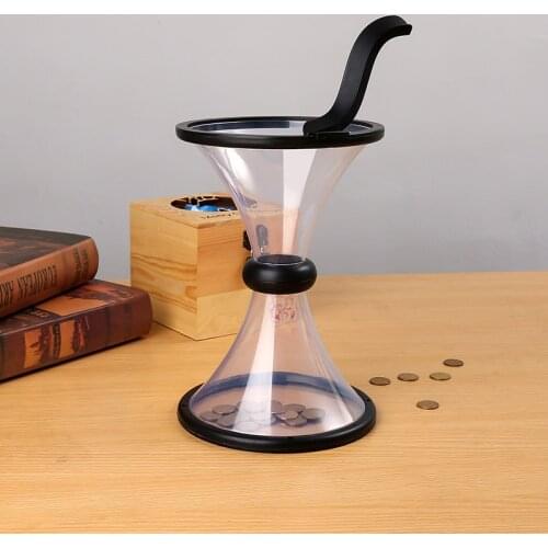 HOT SALE Creative Transparent Vortex Piggy Bank Gravity Circling Saving Box Vortex Bank