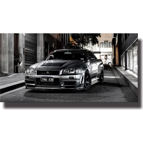 Canvas Paintings HD Print No Frame Sports car Artwork Modern Nissan Skyline Gtr Car Pictures Bedside Home Decor Wall Art Posters