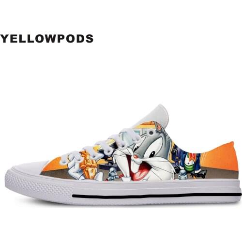 Men Casual Shoes Cartoon Bugs Bunny Hot Fashion For High Quality Harajuku 3D Printing Cartoon Bugs Bunny Off White Shoes Man