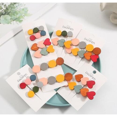 Fashion New 1Set Candy Love Round Hair Clip Retro Hairpin Accessories For Kids Girls Children Barrette Headdress