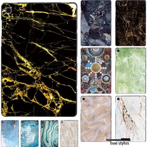 Marble Hard Shell Tablet Case for Samsung Galaxy Tab S4/Tab S5e 10.5"/Tab S6/Tab S6 Lite 10.4" P610 P615/Tab S7 T870 T875 11"