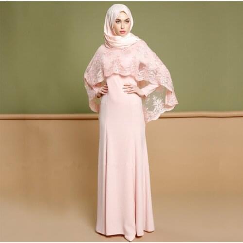 Muslim fashion long two-piece embroidered gown dress, Eid al-Fitr Gurban robe